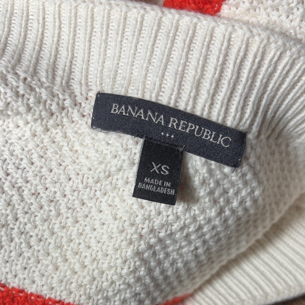 Banana Republic women’s Off-Shoulder nautical preppy long sleeve knit Sweater XS - Picture 11 of 12